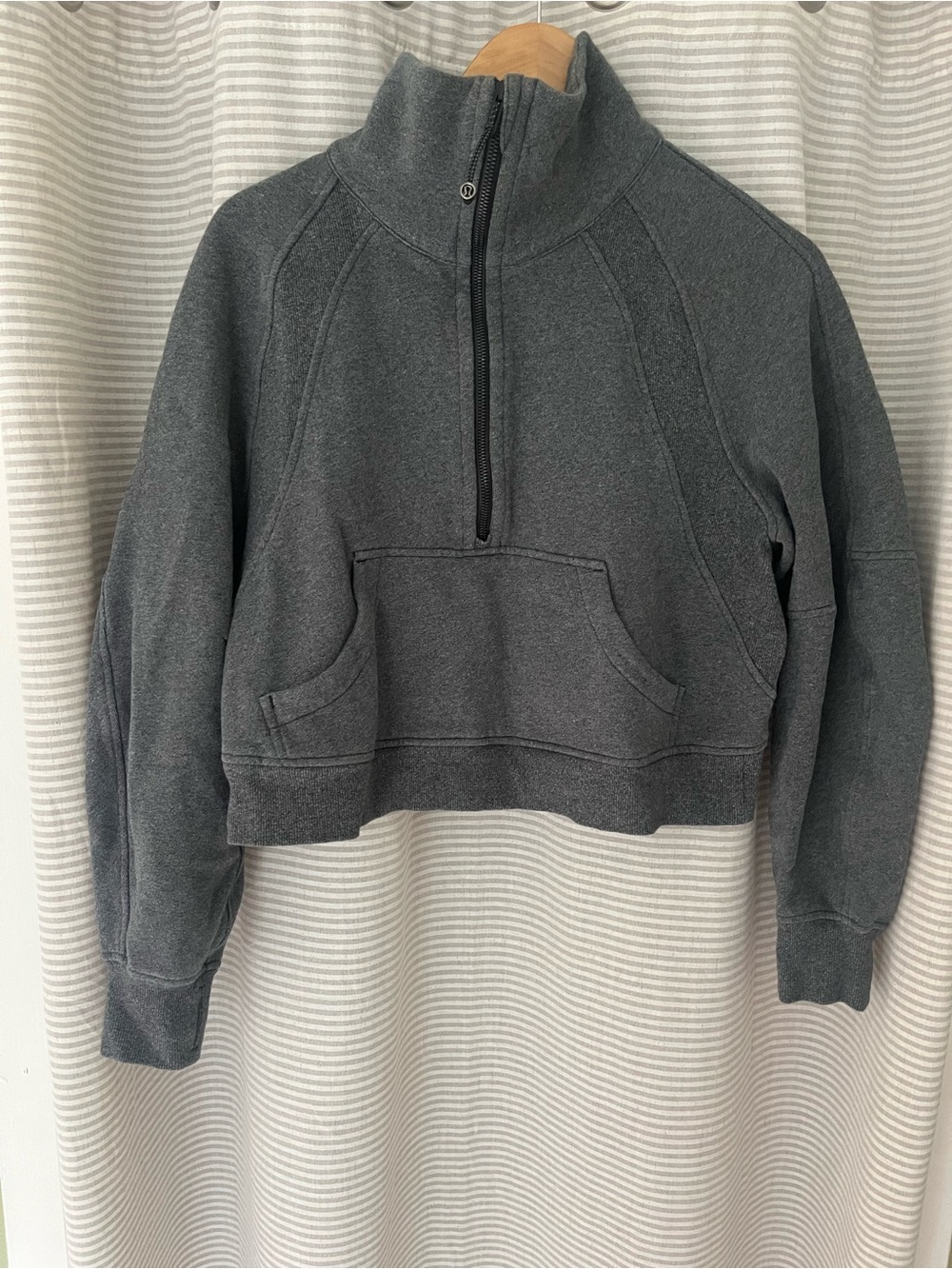 lululemon Half Zip Cropped Scuba Funnel Neck Sweater